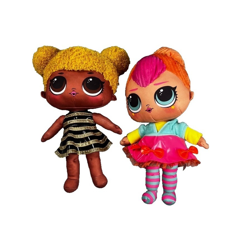 x2 Lol Surprise! Queen Bee & Neon QT Plush Tall 16" Dolls